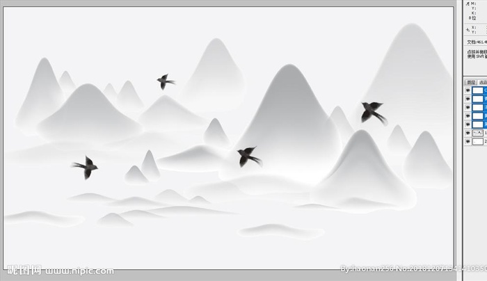山    通道分层图片(14400x8400)psd模版下载
