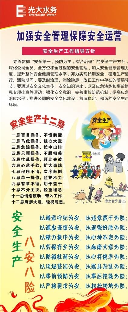 消防展架  消防安全图片cdr矢量模版下载