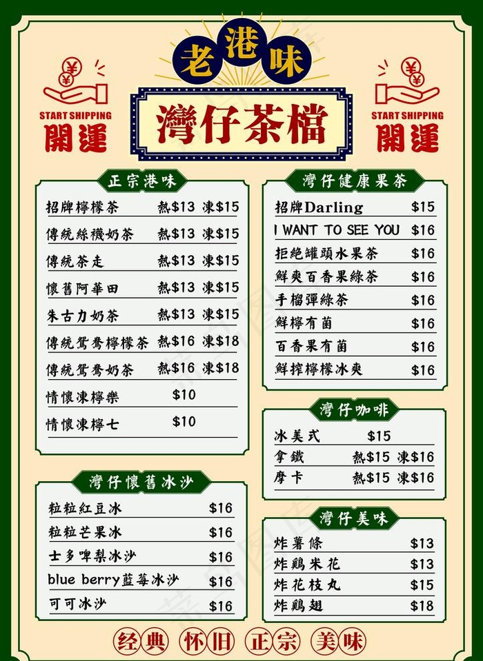 餐牌图片cdr矢量模版下载