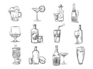 矢量手绘饮料图片