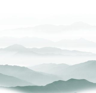 水墨山脉装饰元素图片