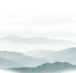 水墨山脉装饰元素图片