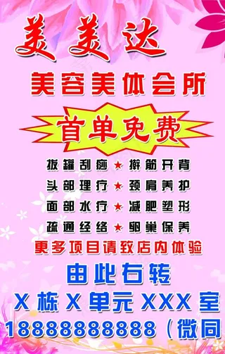 美容美体 展板 养生会所图片