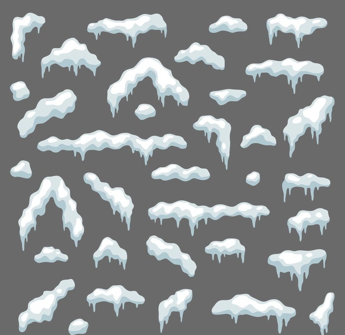 手绘雪檐图片ai矢量模版下载