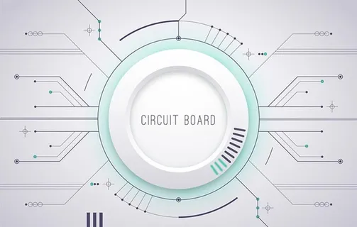 抽象电路板背景矢量图片