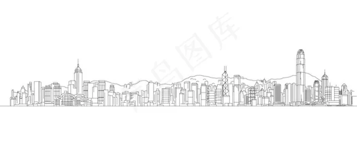 城市线条图片