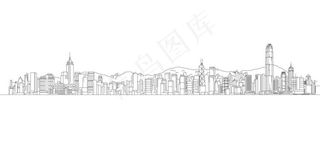 城市线条图片