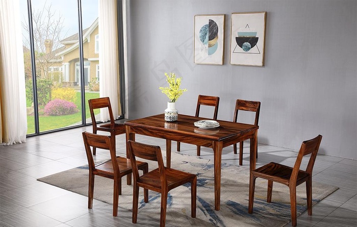 实木餐桌图片