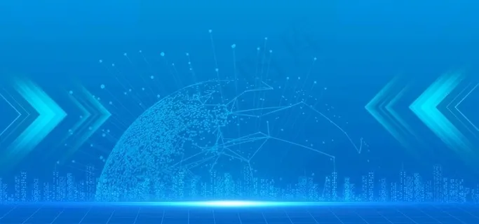 科技城市蓝色背景图片