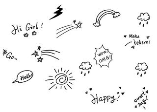 可爱手绘素材图片