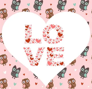 可爱猫头鹰装饰背景矢量素材图片