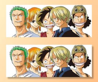 海贼王矢量人物五位主人公大头像图片