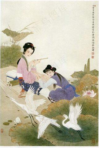 李清照词意 争渡图片