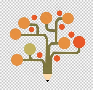 创意智慧树科技树PNG素材图片
