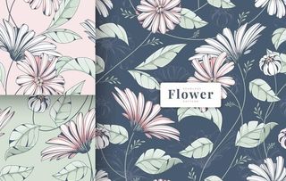文艺清新自然植物花卉背景底纹图片