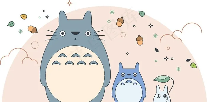 龙猫图片eps,ai矢量模版下载