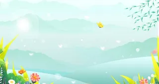 卡通植物装饰背景图图片