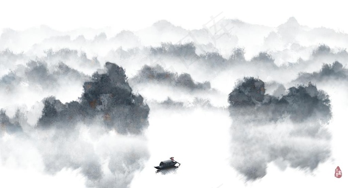 中国风新中式山水画图片