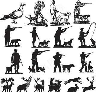 猎人剪影图片