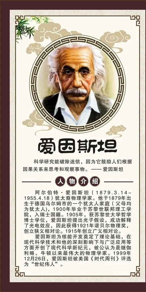 名人简介图片cdr矢量模版下载