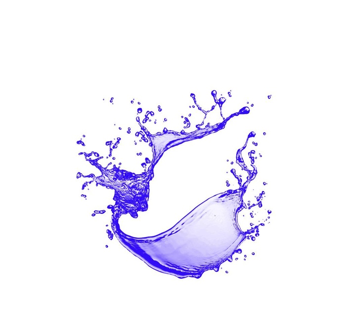蓝色喷溅水波图片