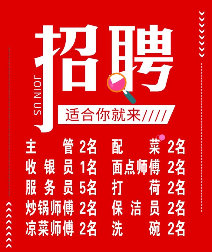 饭店招聘海报图片