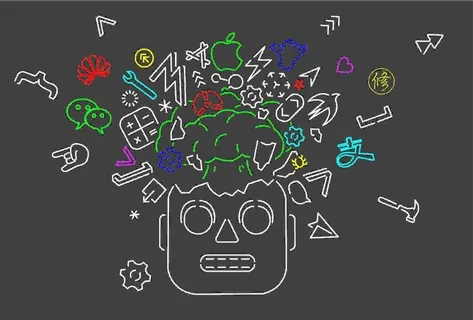 苹果霓虹灯招牌图片