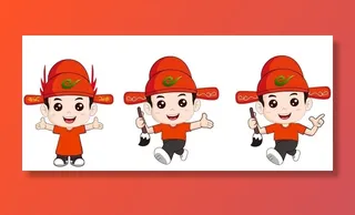 卡通小状元图片