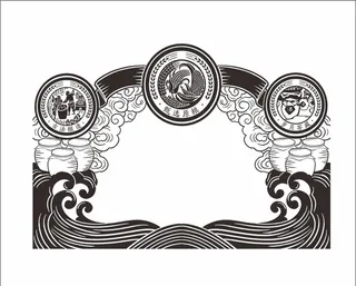 酿酒图 边框图片