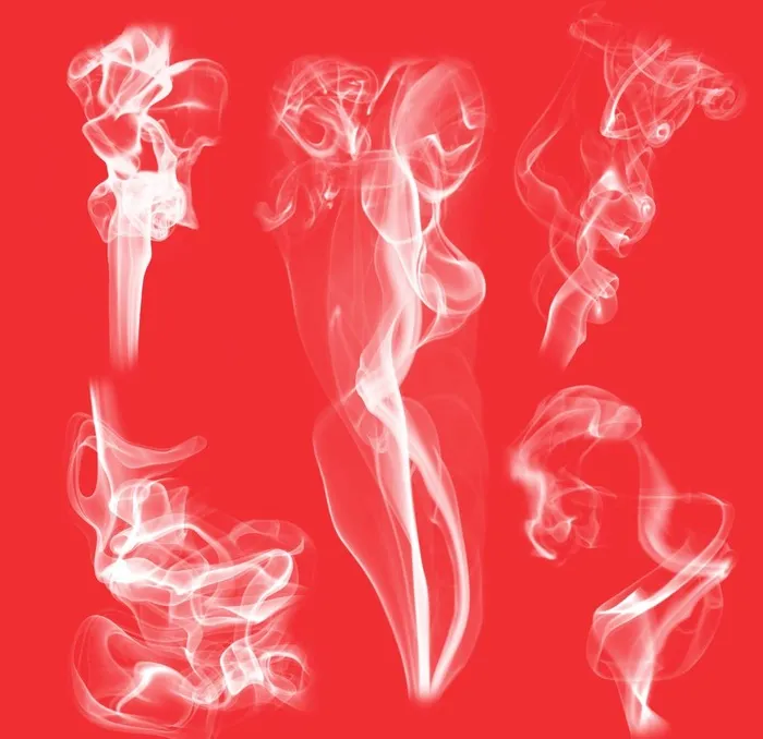 水墨韵味白烟合集图片(2000x2000)psd模版下载