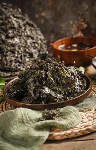 紫菜配菜食材背景海报素材图片