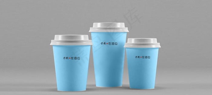 纸杯贴图图片(3936x1894)psd模版下载