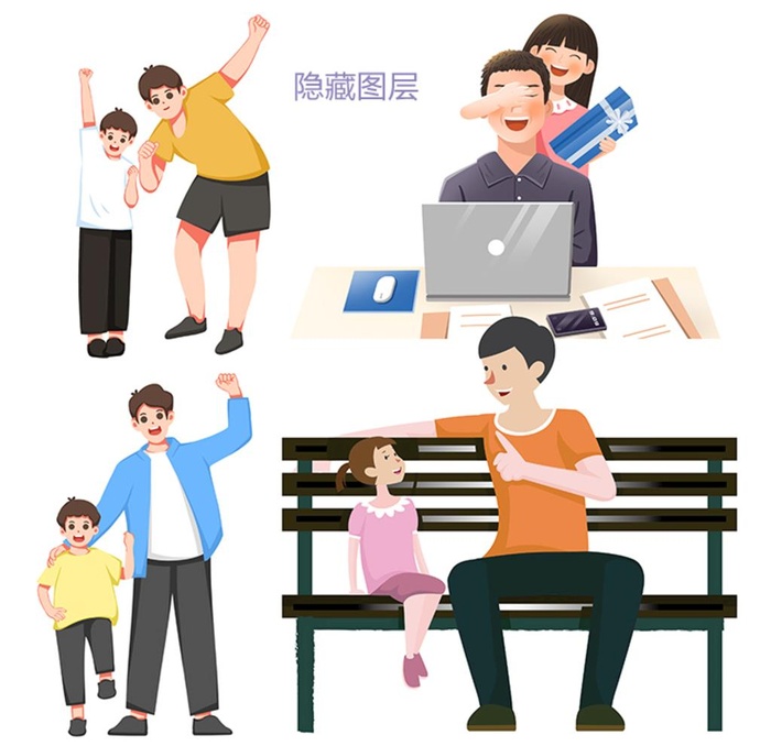 父亲与孩子图片