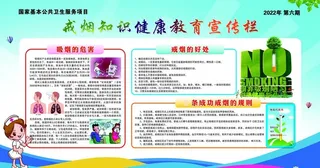 戒烟知识健康教育宣传栏图片