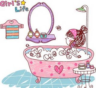 卡通时尚女孩图片