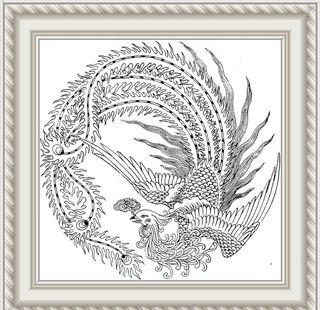 白描凤凰图片