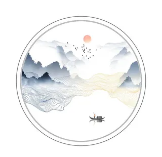 古风山水水墨图片