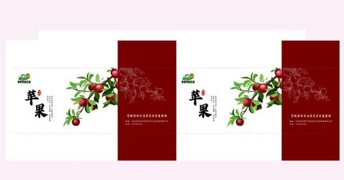 苹果彩箱平面展示图图片cdr矢量模版下载