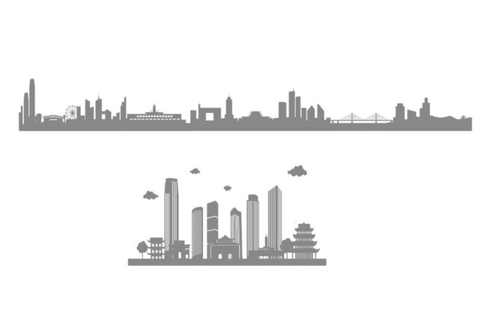 长沙城市剪影图片