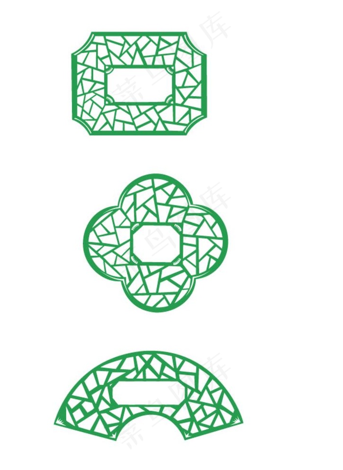 花窗图片ai矢量模版下载