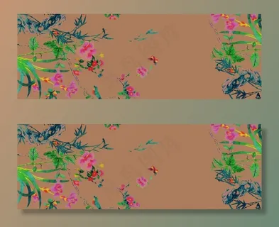 大牌复古定位花图片