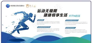 健身房展板图片