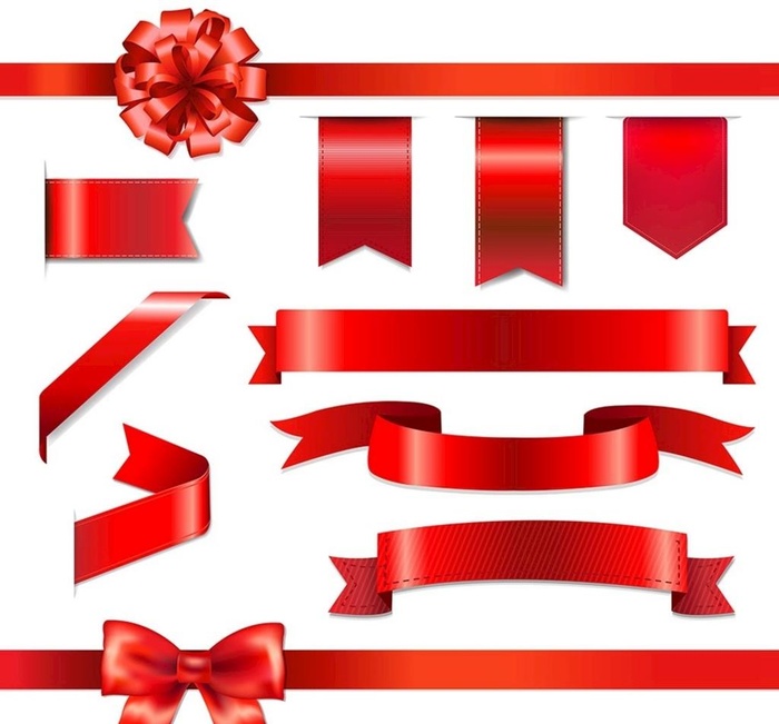 丝带蝴蝶结矢量图片