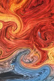 红烧云天空梵高纹理背景图片 红烧云天空梵高纹理背景图片