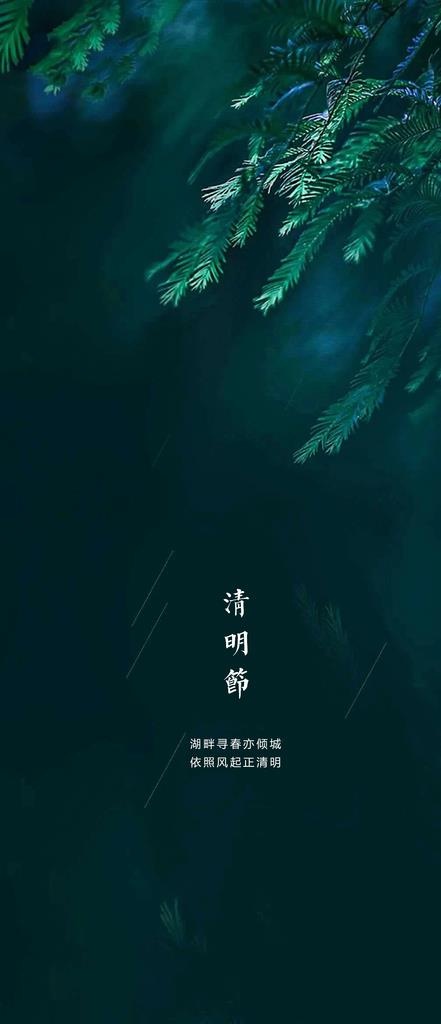 清明节海报图片(1774x3839)psd模版下载