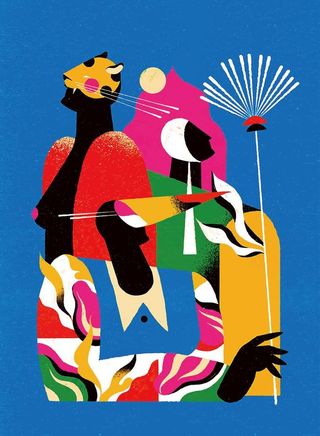 潮流插画壁纸抽象人物海报图片