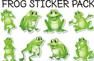 卡通动物贴纸图片