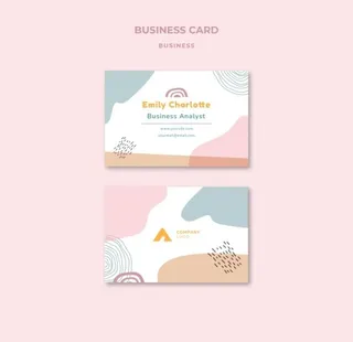 小清新商务名片设计图片