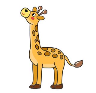 卡通长颈鹿图片
