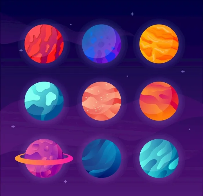 星球背景图片ai矢量模版下载